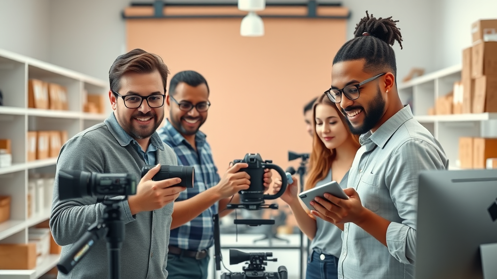 team capturing product photos for google my business profile optimization