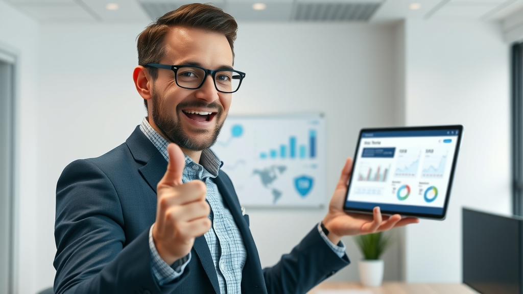 entrepreneur presenting unique value proposition for service marketing