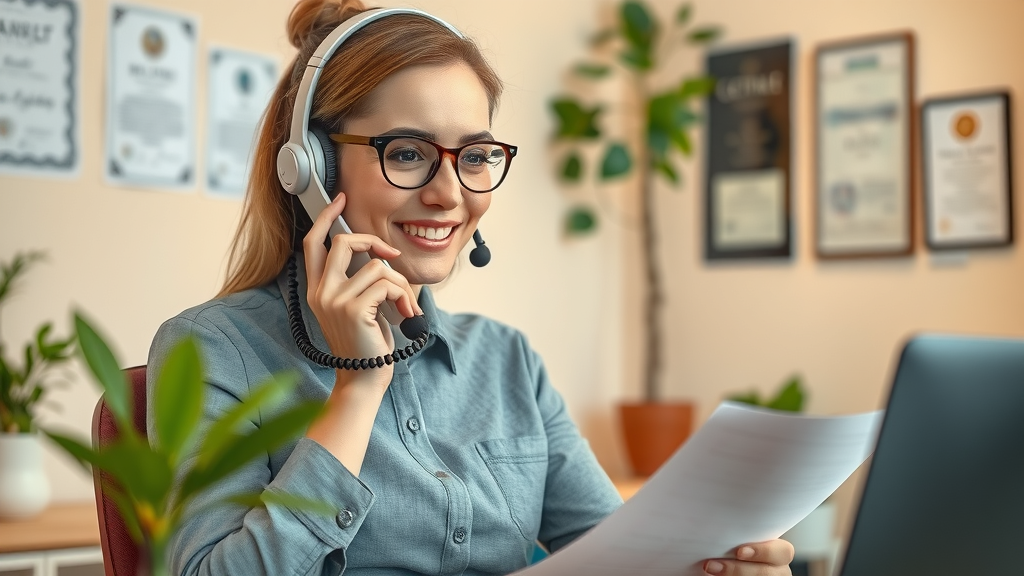 dedicated service rep providing personalized service to an existing customer