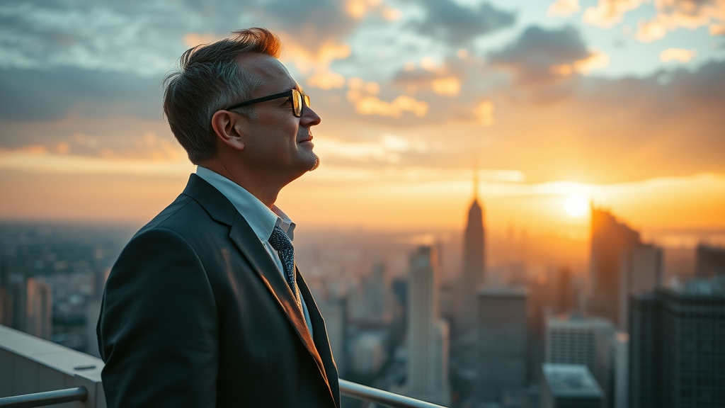 business leader visualizing growth with digital marketing strategy