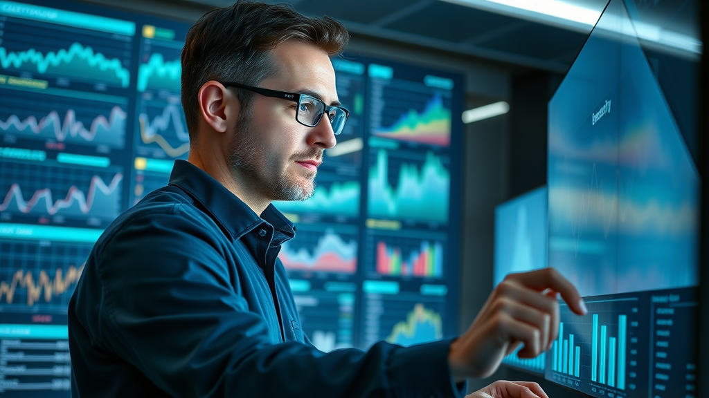 data analyst monitoring digital marketing strategy KPIs