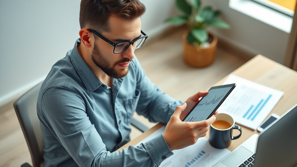 Marketer reviewing analytics dashboards to evaluate content marketing effectiveness