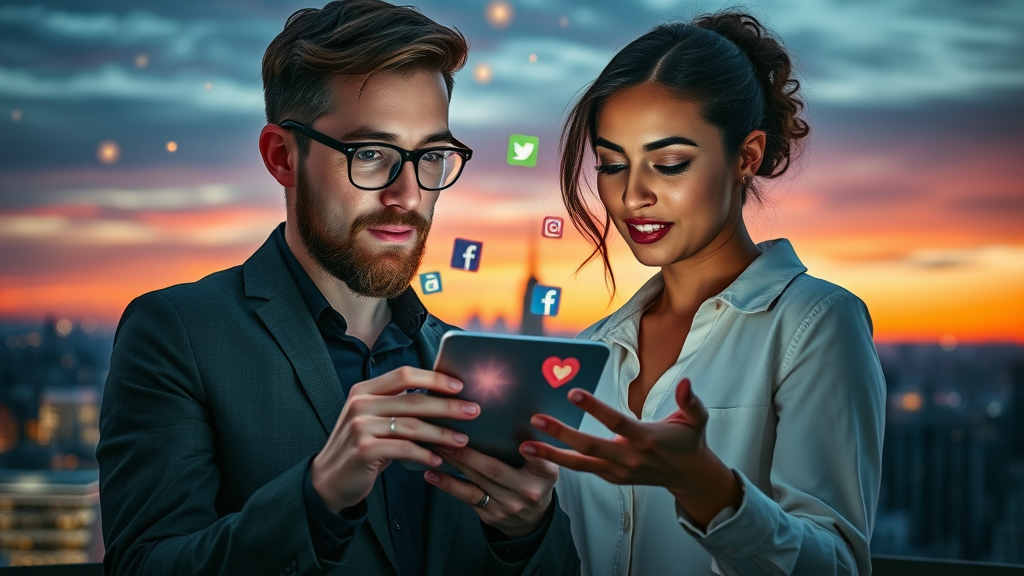 influencer and marketing manager planning digital marketing campaign