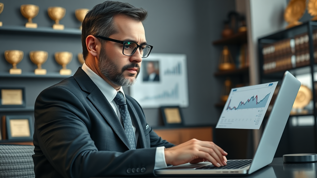 analytical lawyer using email marketing automation