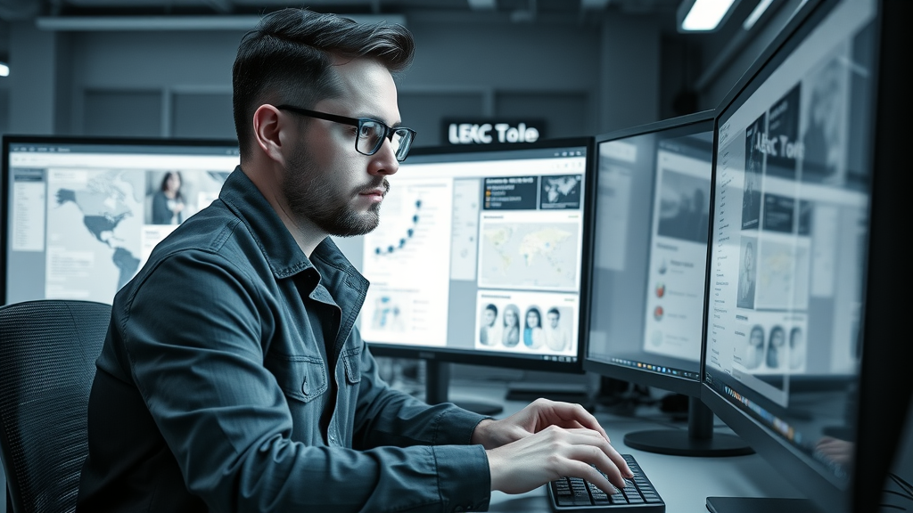 Tech marketer updating business citations for Google Maps marketing, digital map and business profile platforms