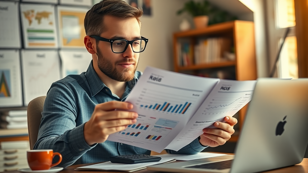 small business owner reviewing budget for digital marketing help