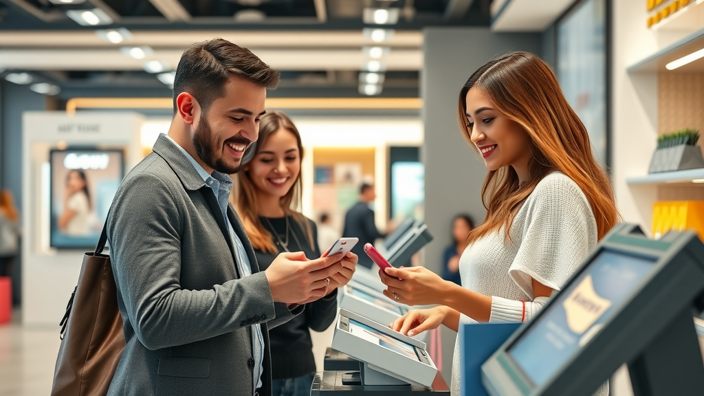 Happy customers using loyalty program increase customer base