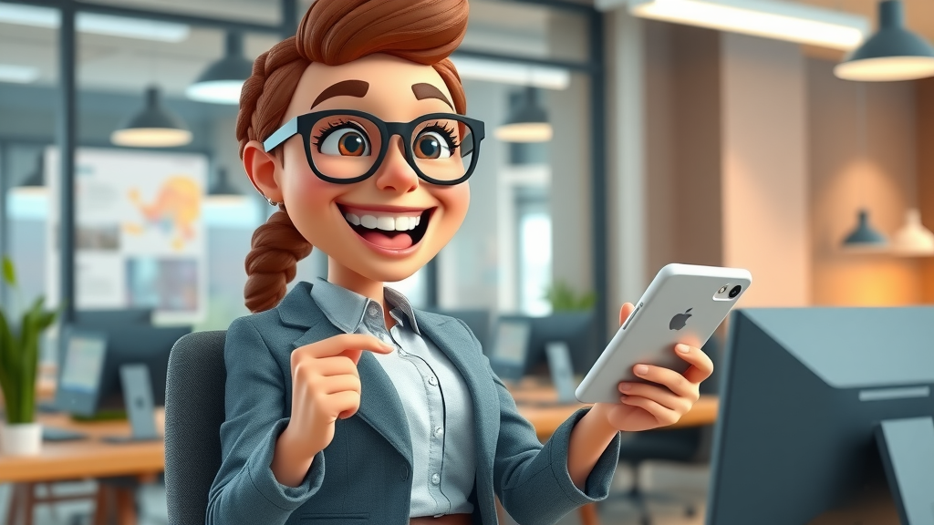 social media manager scheduling posts and managing brand voice guide in a trendy office environment