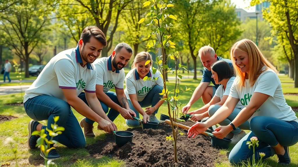 community engagement for reputation - employees volunteering with community in environmental initiatives