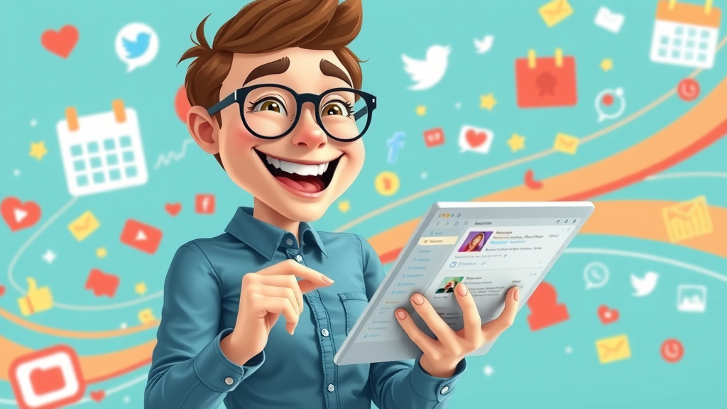 social media marketer scheduling posts with Hootsuite content marketing tool