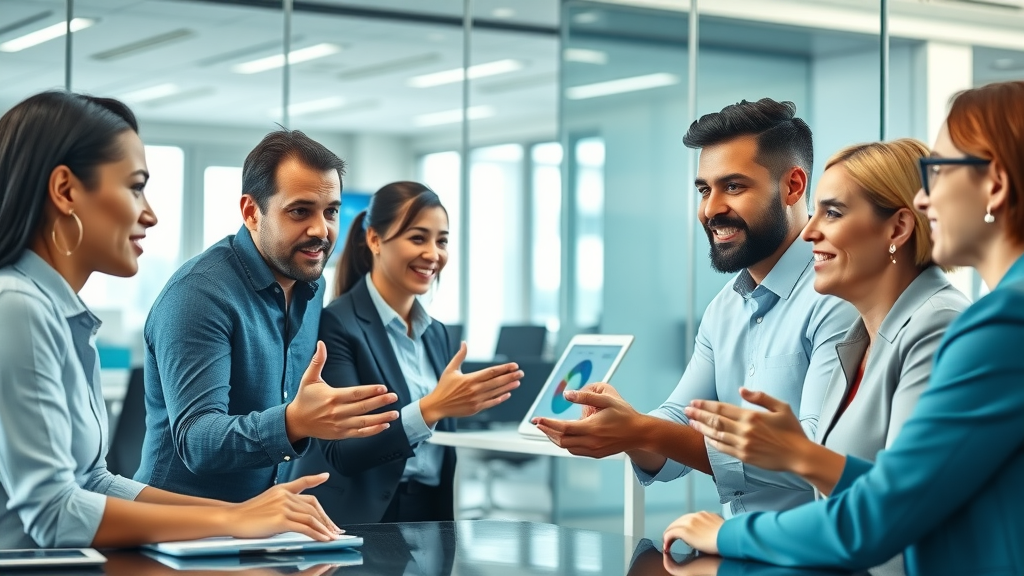lead generation through authority modern B2B marketing meeting diverse professionals planning strategies