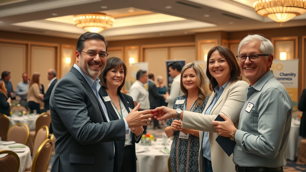 local business marketing networking at chamber of commerce event