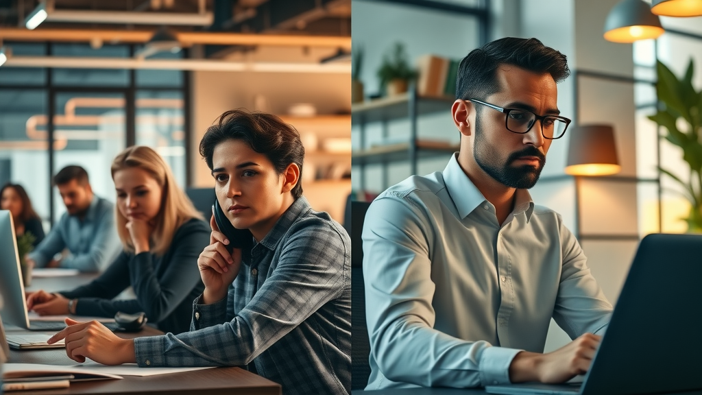 Visual comparison: SEO agency team vs. solo business owner, choosing best SEO strategy for service businesses
