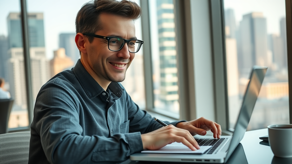 email marketing local customers professional drafting catchy subject lines at laptop