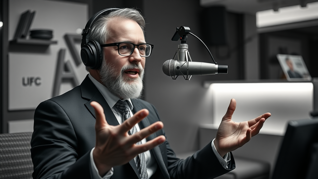 Digital Marketing Techniques for Service Companies business leader recording professional podcast