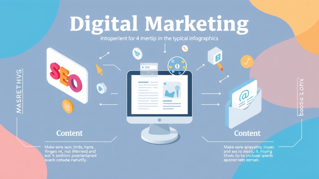 4 types of digital marketing for service companies infographic