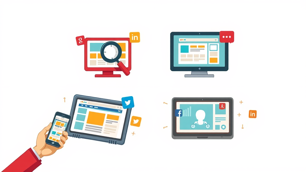 digital advertising formats display search social video icons informative collage