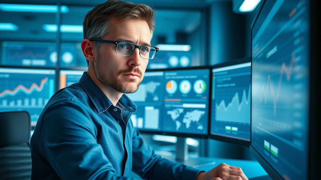 Digital Marketing Techniques for Service Companies specialist analyzing dual monitor campaign data