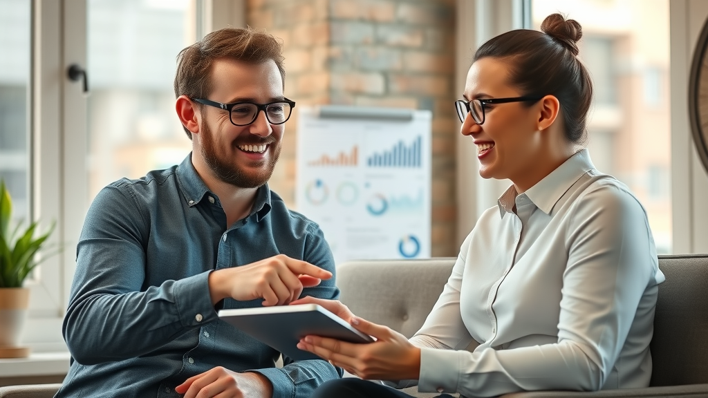 digital consultant helping local business with faqs about online marketing