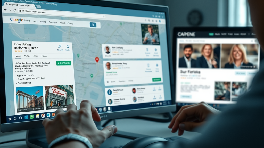 close-up of business listings with accurate NAP data, reinforcing the importance of consistency for local search ranking factors