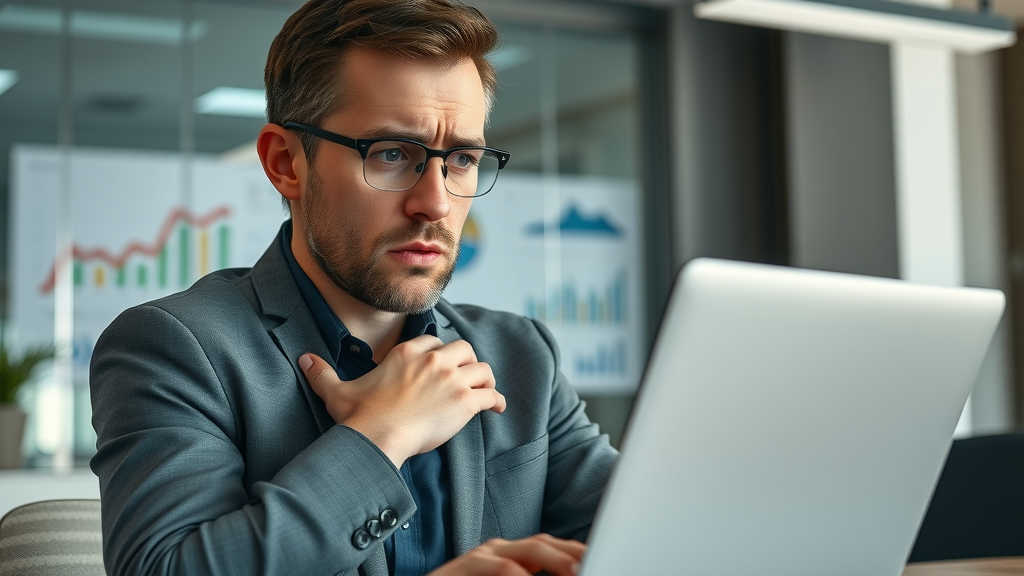 small business owner reviewing digital analytics for marketing help