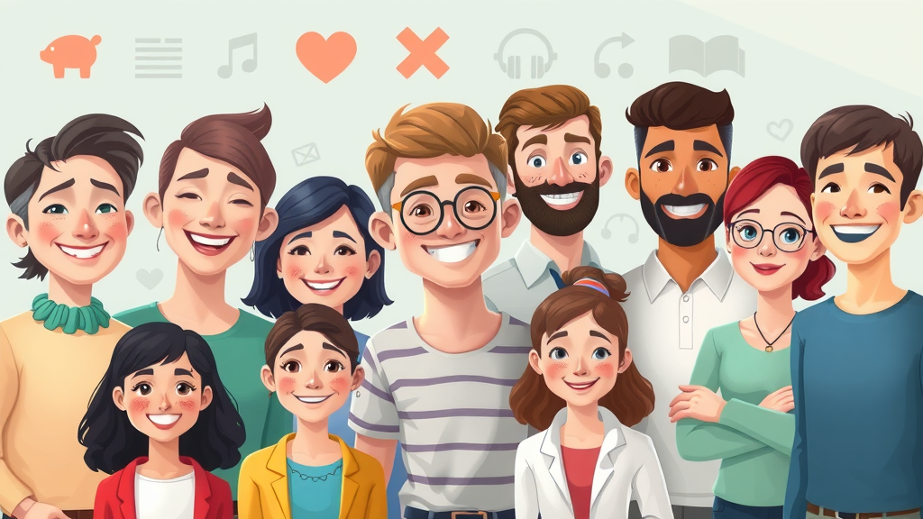 Diverse Target Audience: Demographic Segmentation Cartoon Infographic