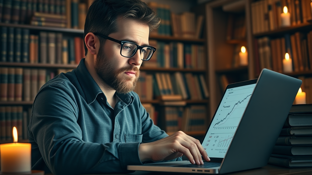 serious digital marketer analyzing ranking data, troubleshooting local search ranking factors