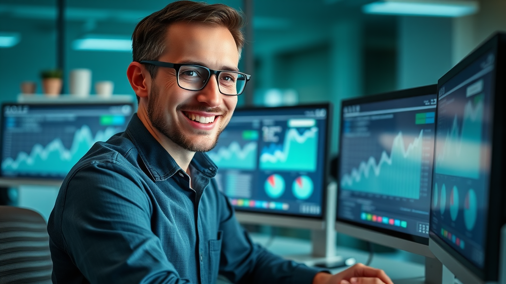 SEO specialist analyzing search engine results as part of digital marketing help