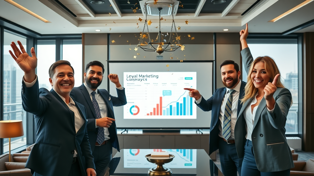 law firm celebrating digital marketing success with positive campaign results