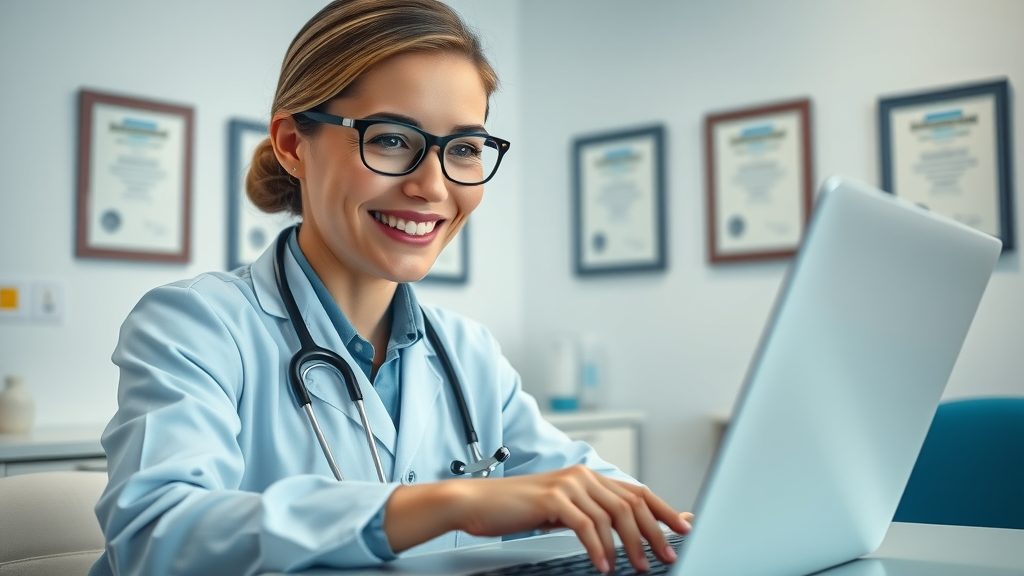 Trusted healthcare professional updating online reputation and personal brand profile.