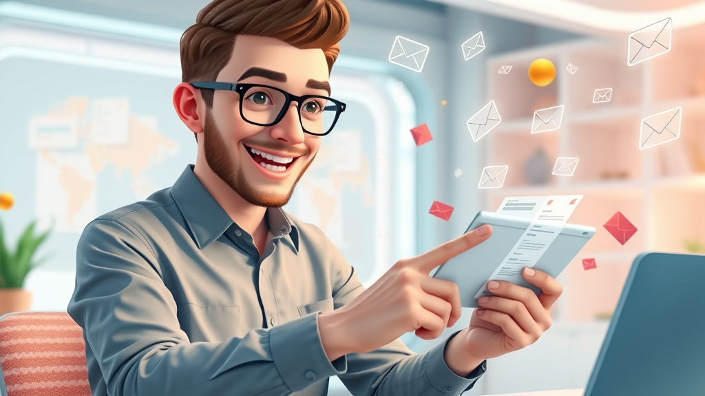 Marketer designing an engaging email campaign with a drag-and-drop builder in a creative, modern workspace. {email marketing}, {lead capture}