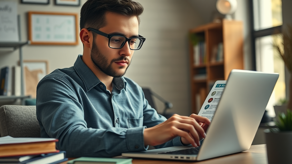 professional exploring free reputation management templates on a laptop