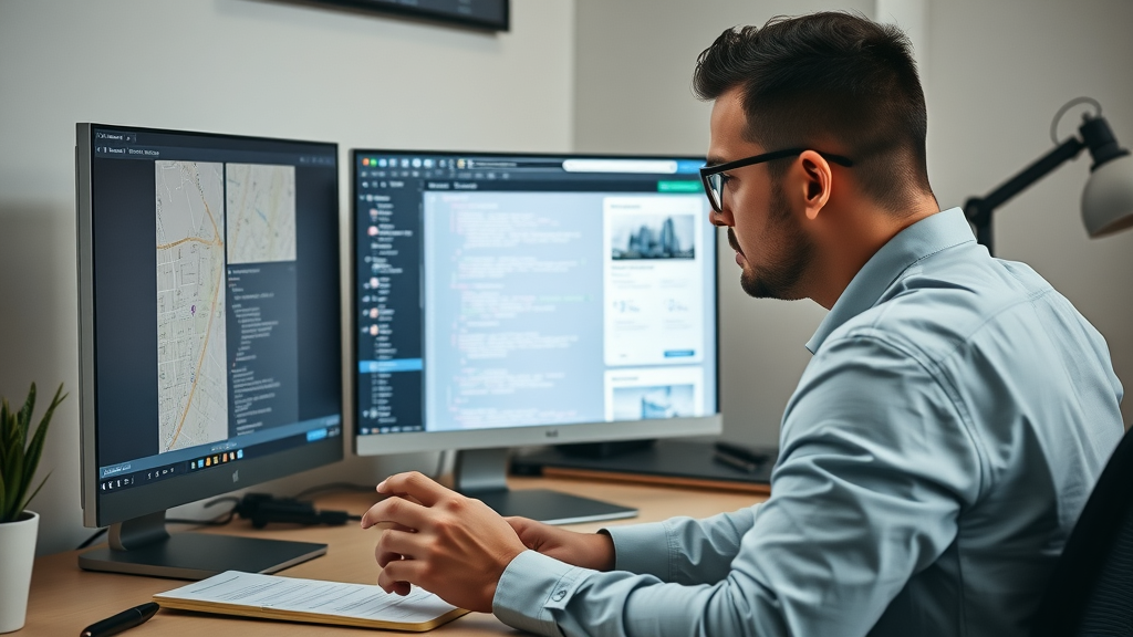 web developer optimizing local business website on-page SEO for map pack