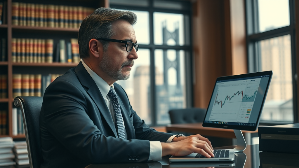 attorney reviewing digital analytics content marketing for attorneys