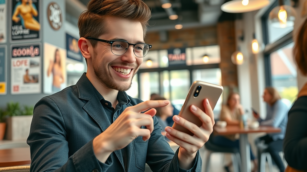 small business owner leveraging social media for local content marketing