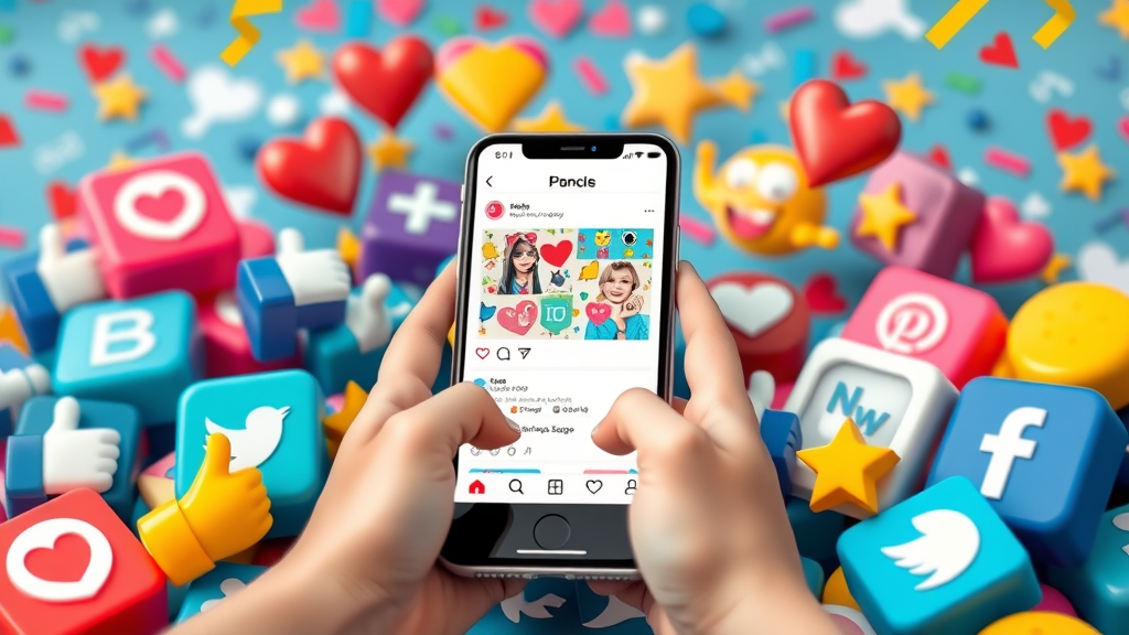 3D colorful icons of Facebook, Instagram, LinkedIn, and TikTok, social media platform marketing