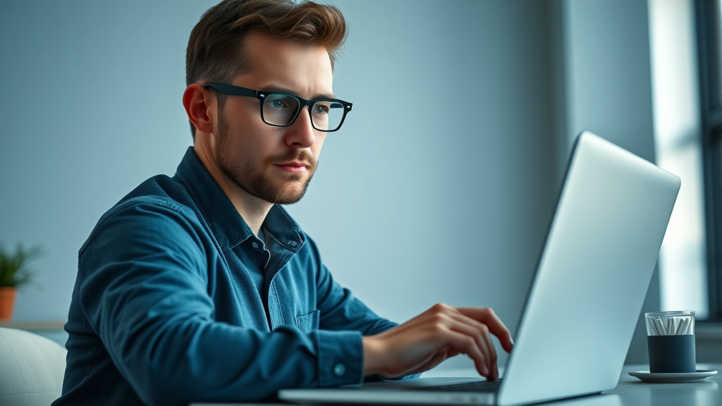 digital marketer setting up a facebook page for ads, modern laptop workspace, ads manager, facebook advertising profile creation