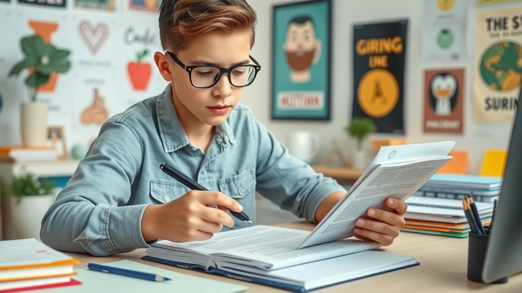 young writer referencing digital style guide for consistent brand voice