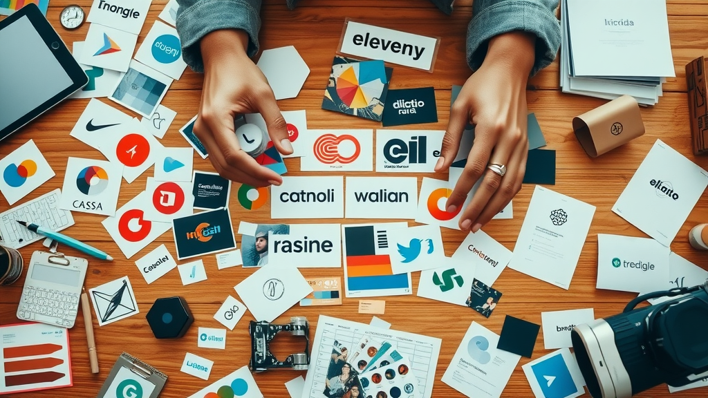 brand identity elements logos color palette typography tools collage