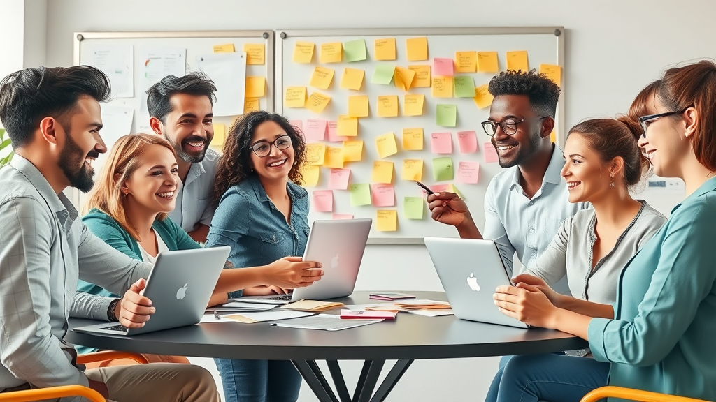 marketing team collaboration developing brand voice
