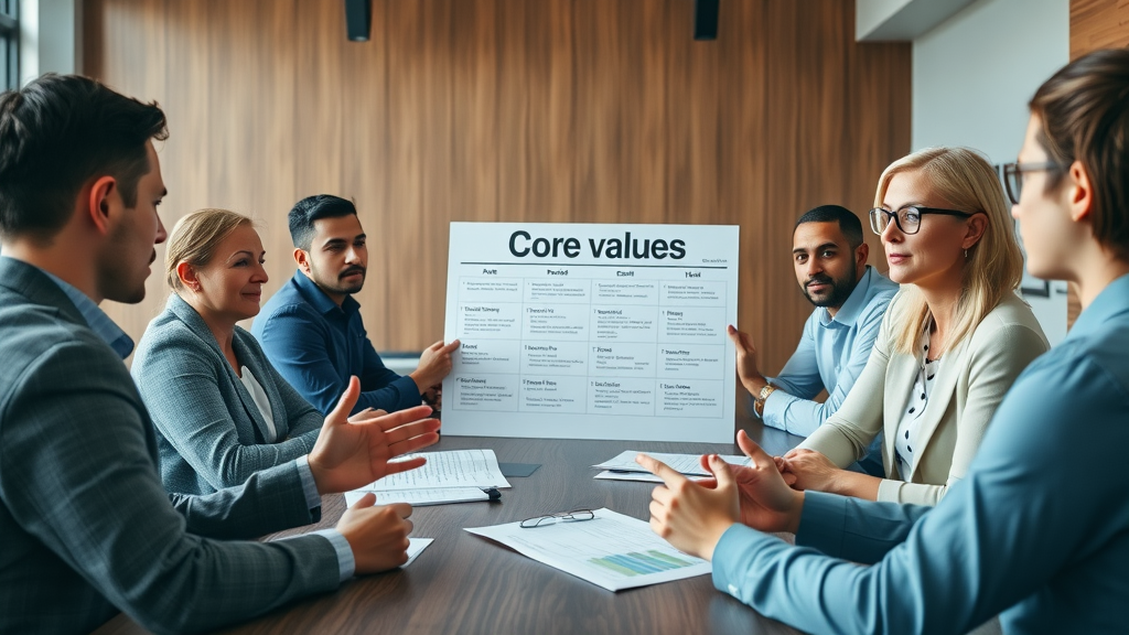 brand identity core values chart marketing brand voice