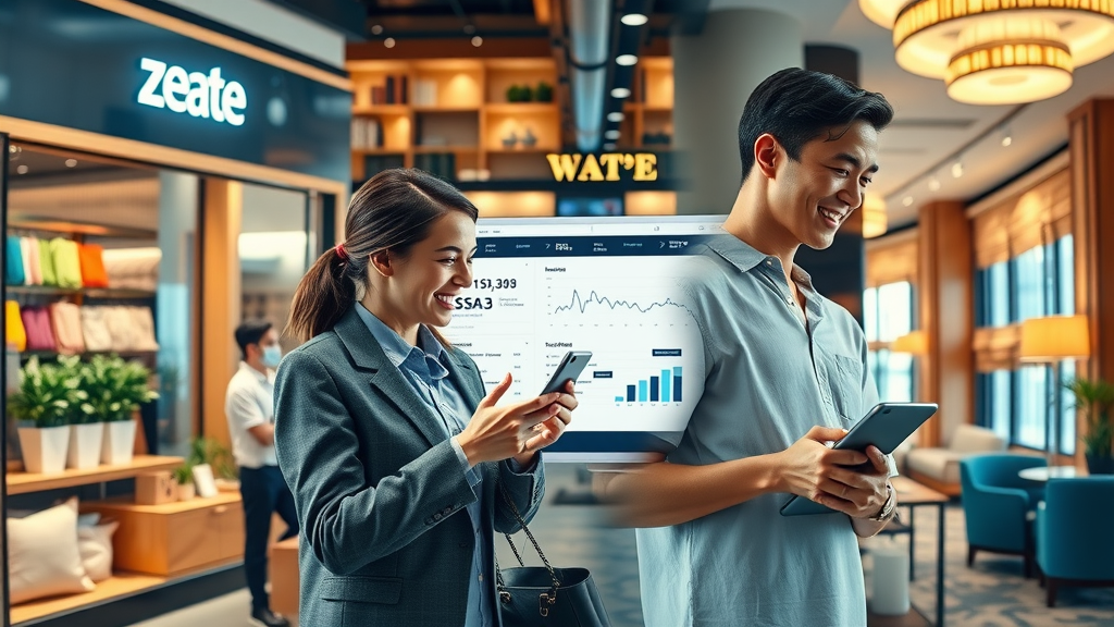 retail SaaS hospitality customer engagement digital touchpoints omnichannel dashboard hotel lobby